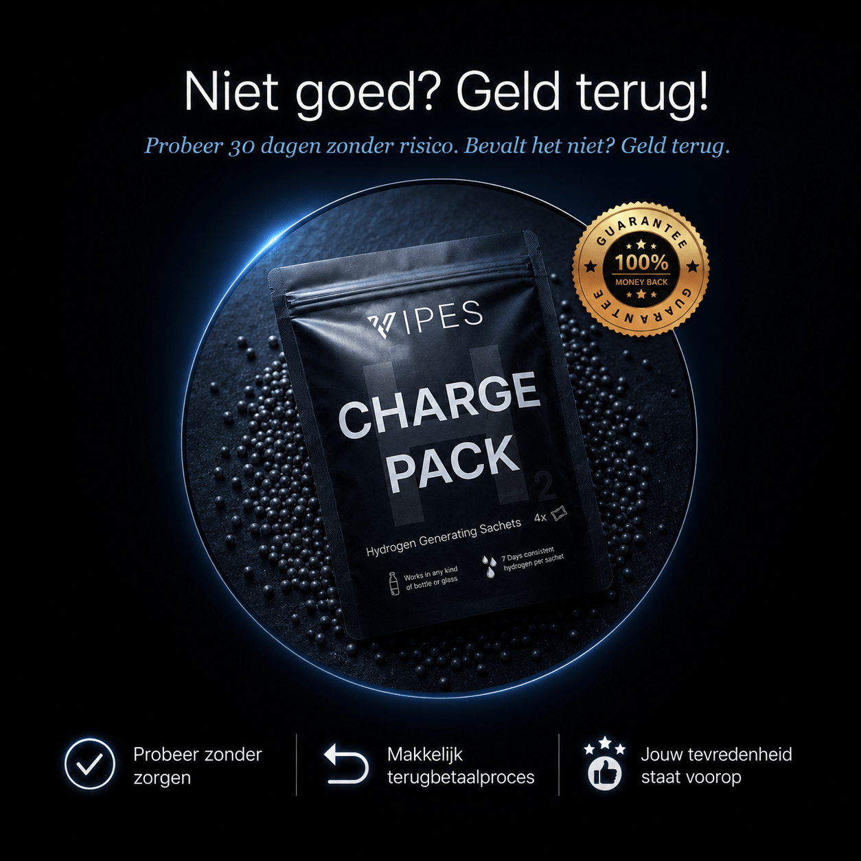 Vipes H₂ Charge Pack - Zakjes die gewoon water omzetten in waterstofwater