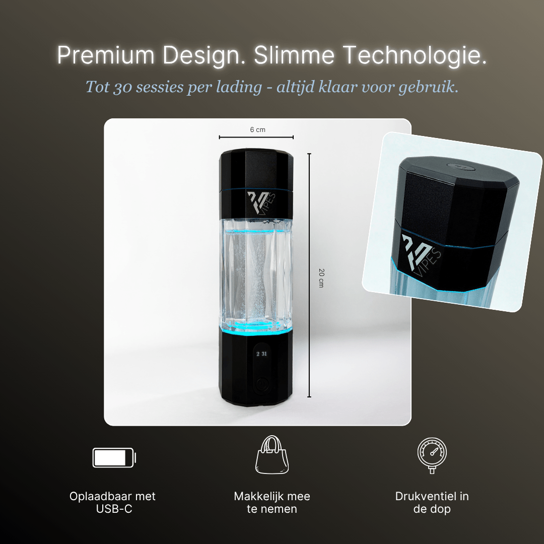 Vipes Hydrogen Water Fles – Meer Energie en Betere Focus